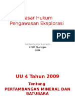 Dasar Hukum Pengawasan Eksplorasi