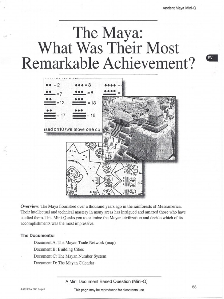 Maya DBQ Student Packet | PDF