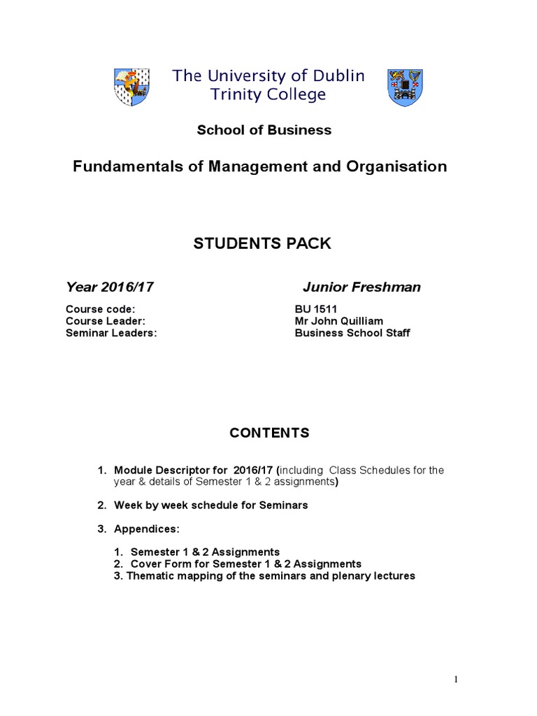 Fundamentals of Management Course Guide | PDF | Citation | Plagiarism