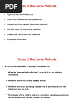 Types of Recursions