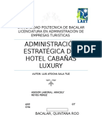 Administración Estratégica de Hotel Cabañas Luxury  