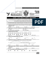 Class: 1 (Syllabus & Sample Questions) : International Olympiad of Mathematics-iOM'16