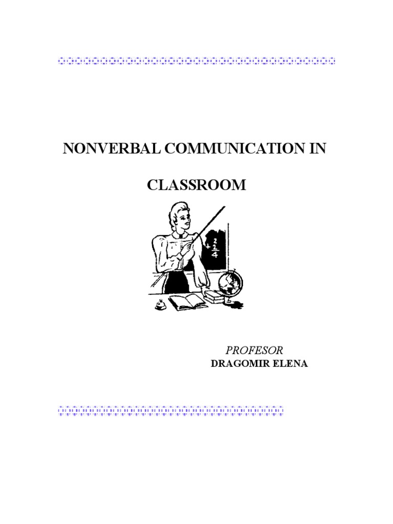Nonverbal Communication in Classroom | PDF | Nonverbal Communication ...