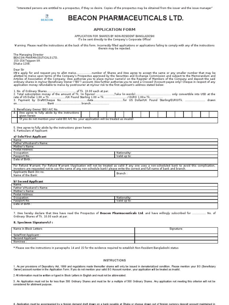 Bec - NRB Form | PDF | Business | Law