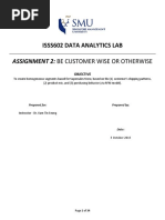 Isss602 Data Analytics Lab: Assignment 2: Be Customer Wise or Otherwise