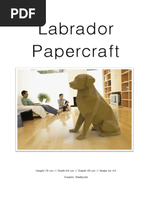 Labrador Papercraft