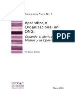 Bruce Britton, Aprendizaje Organizacional en ONGs PDF