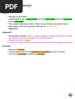 Upthrust and Density