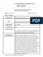 Social Studies Reflective Lesson Plan 3