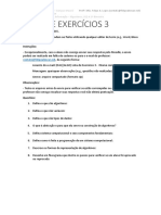 Listadeexercicios3 PDF