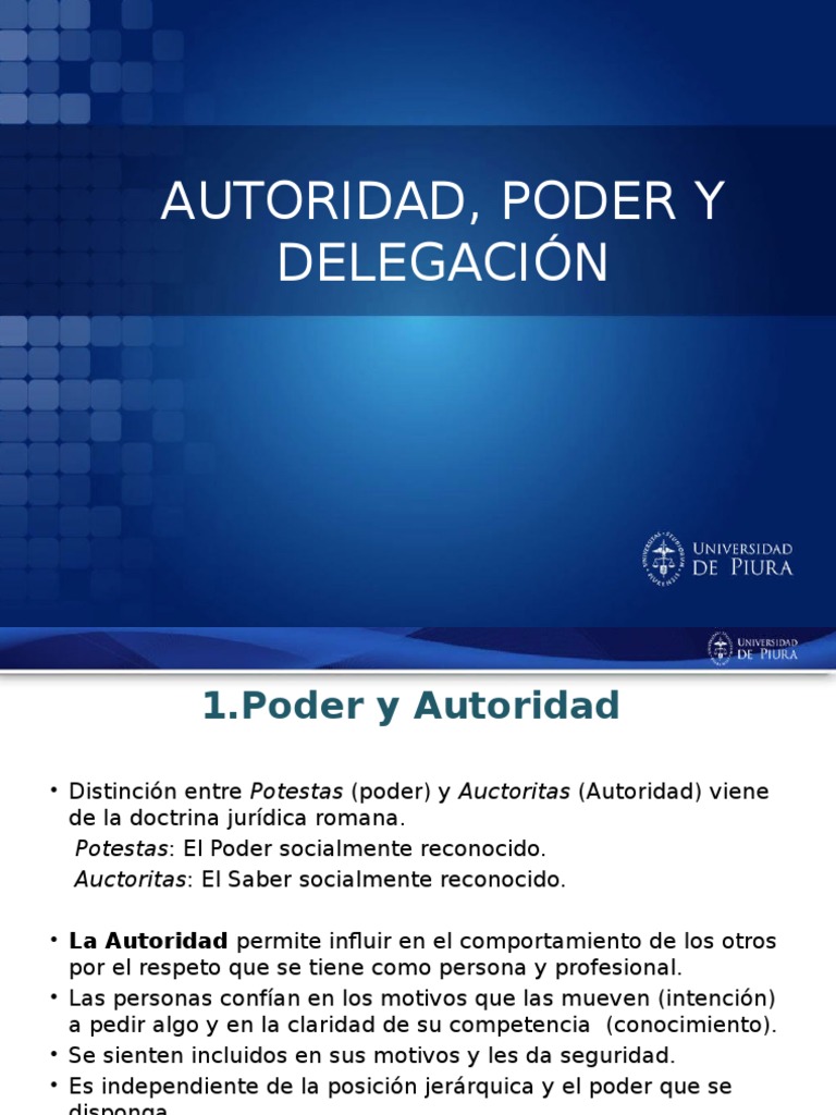 Clase 13 y 14 Autoridad Poder y Delegacio N | PDF | Toma de decisiones ...