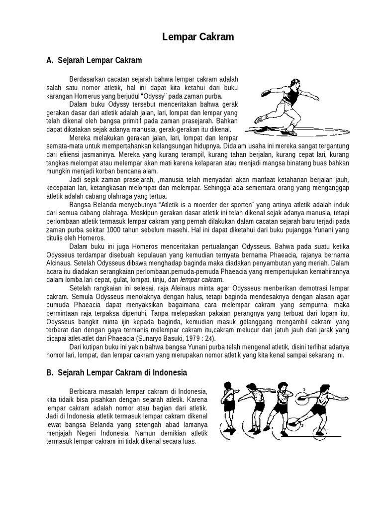 A Sejarah Lempar Cakram