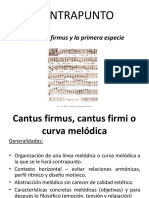 Contrapunto - Cantus Firmus y Primera Especie
