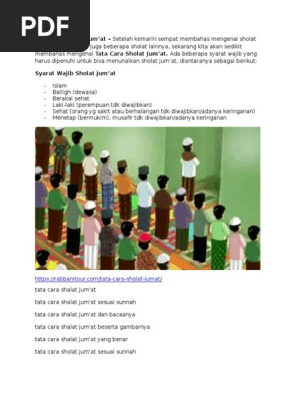 Tata Cara Sholat Jum At
