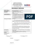 Program Design: Project Title Date of Activity Lead Office Activities