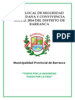 Plan local de seguridad ciudadana Barranca 2016
