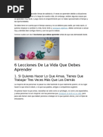 6 Lecciones Cruciales de La Vida Que Aprendemos Muy Tarde