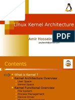 Linux Kernel Architecture: Amir Hossein Payberah