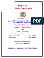 "Sbi Mutual Fund": Project On