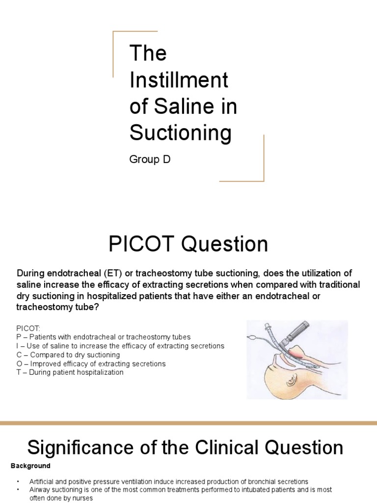 Saline Instillation in ET Suctioning | PDF | Evidence Based Medicine ...
