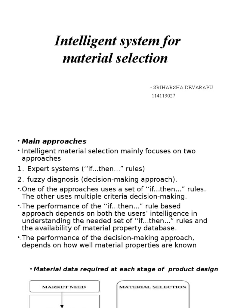 Material Selection IMS 114113027 | PDF | Expert | Computing