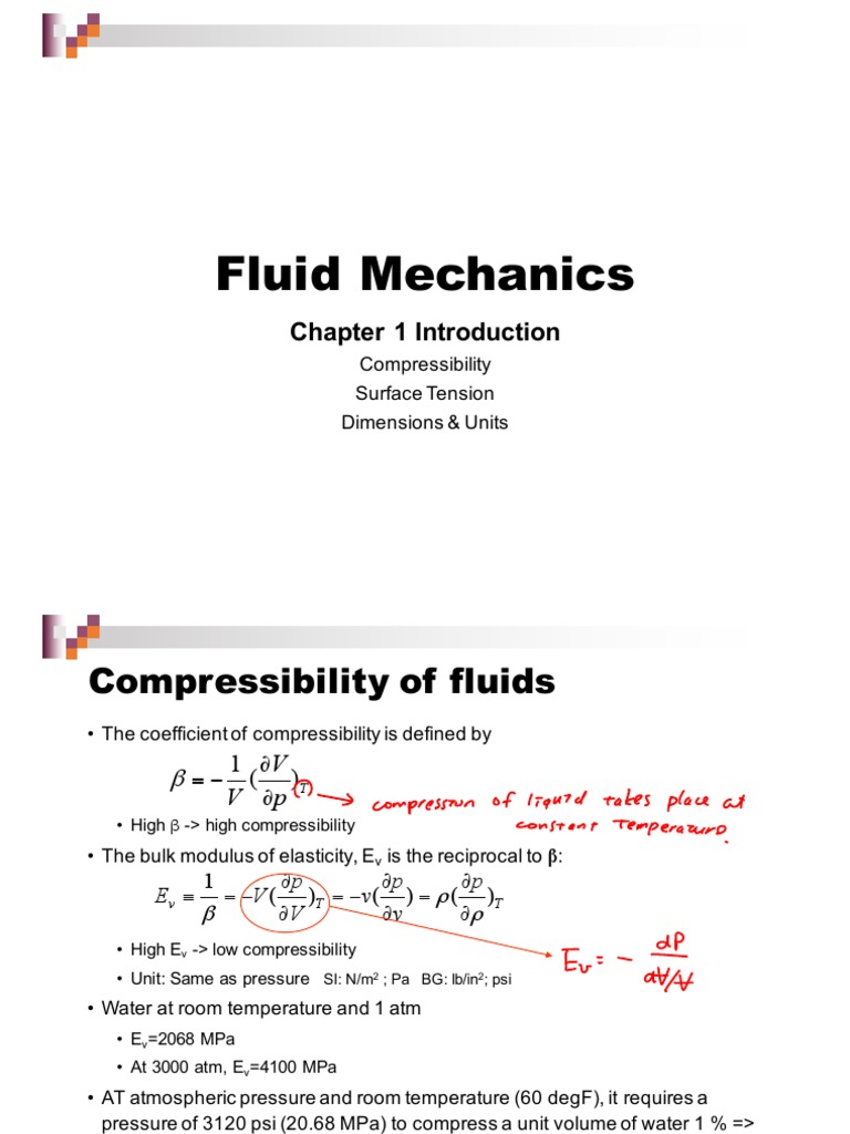 Fluid Mechanics: Chapter 1 Introduction | PDF