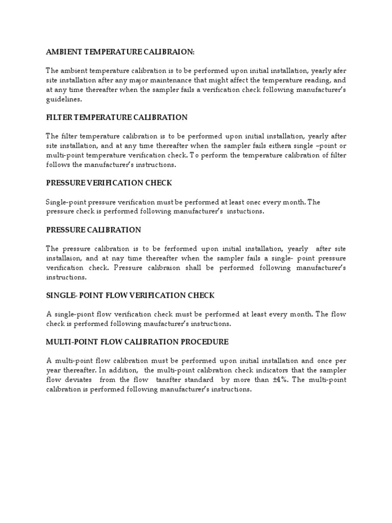 Calibration and Verification Guide | PDF