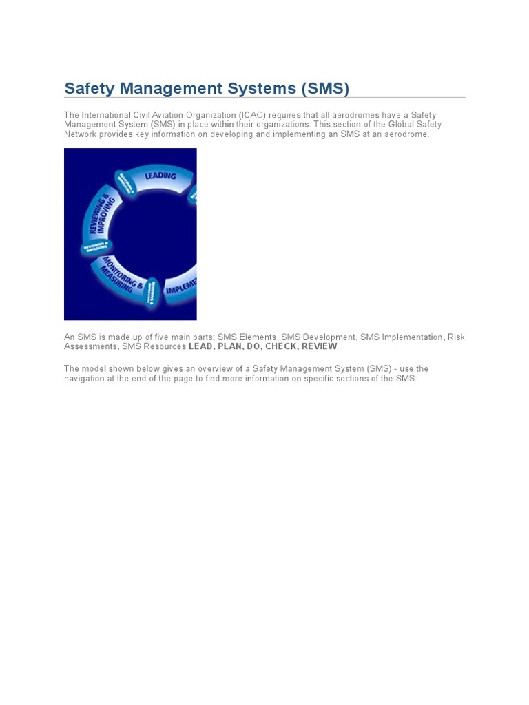 Aerodrome Safety Management Systems Guide | PDF | Airport | Safety