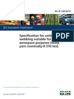 Specification For Cotton Webbing Suitable For Aerospace Purposes (Warp Yarn Nominally R 310 Tex)