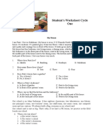 Student's Worksheet Cycle One: My House