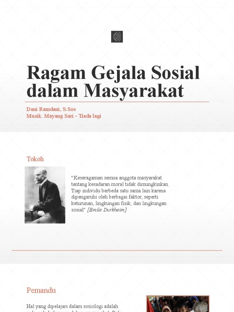 Ragam Gejala Sosial Dalam Masyarakat