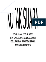 Pemilihan Ketua RT 33