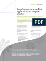 Lean Management and Its Applicability to Hospital Practice