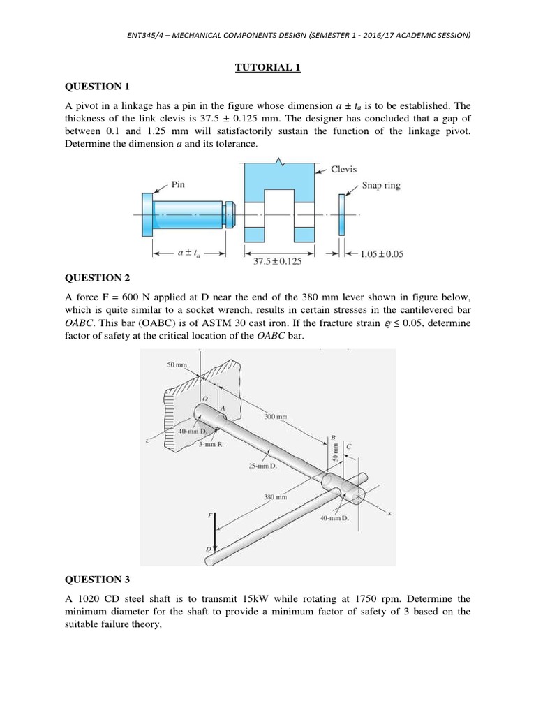 ENT345 Tutorial 1 | PDF | Technology & Engineering