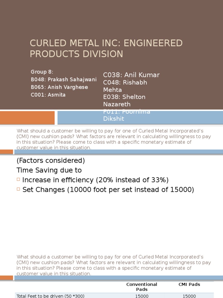 Curled metal inc.--engineered products division image