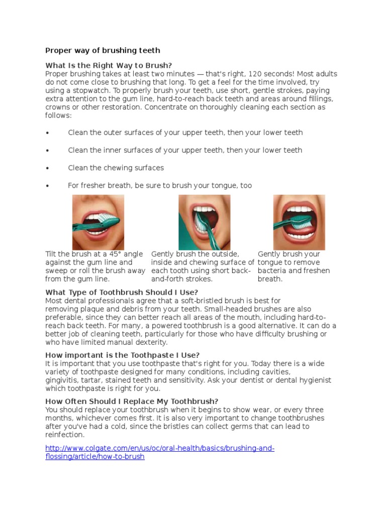 What Is The Right Way To Brush? Proper Way of Brushing Teeth PDF