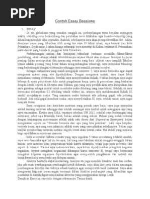 Contoh Essay Beasiswa Pdf