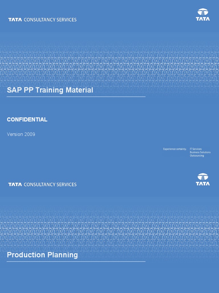 Sap PP Production Planning MRP Overview | PDF