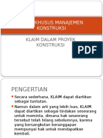 Klaim Dalam Proyek Konstruksi