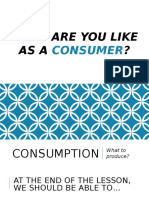 What Are You Like ASA ?: Consumer