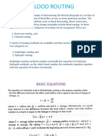 Flood Routing Techniques