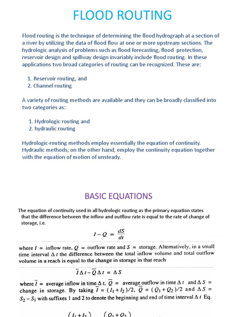 Flood Routing Techniques | PDF