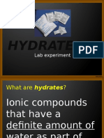Hydrates: Lab Experiment