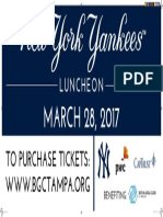 New York Yankees Luncheon Billboard