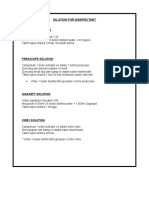 Dilution for Disinfectant