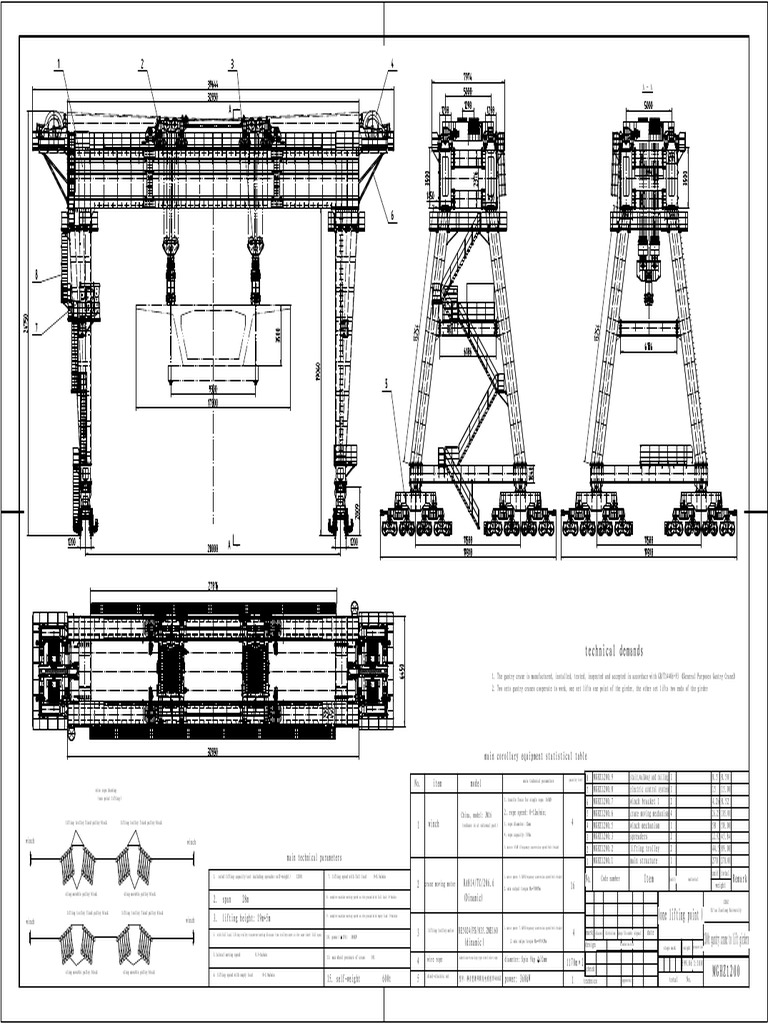 1200t Gantry Crane Design Plans | PDF | Technology & Engineering