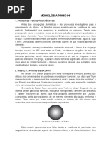 Resumo Sobre Modelos Atômicos