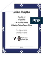 va certificate