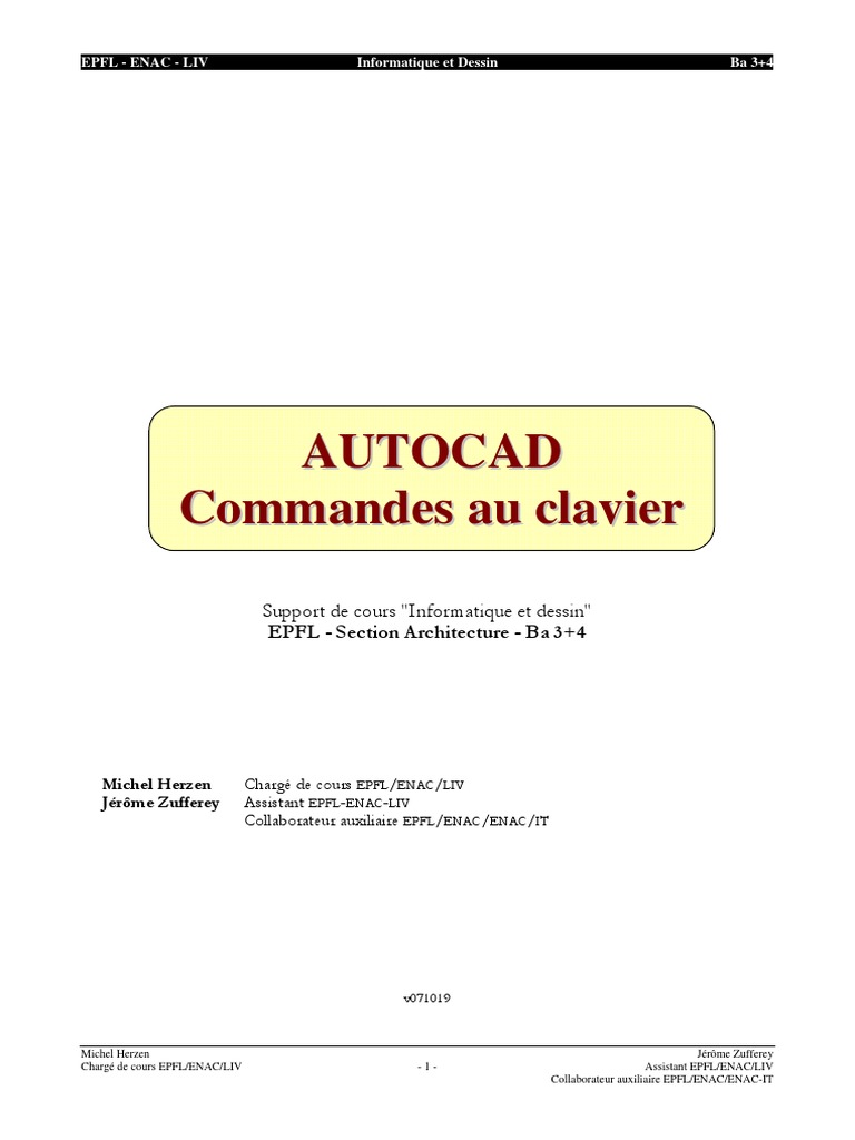 BIG 035 AutoCAD Raccourcis PDF | PDF