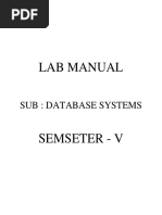 Database Systems CE Dept. Lab Manual